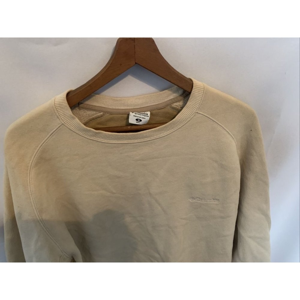 Columbia tan men’s M fleece lined long sleeve sweatshirt pullover - Picture 2 of 6